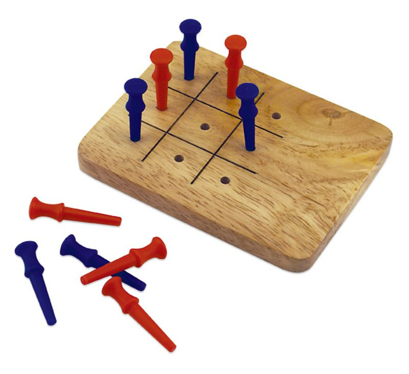 Personalized Real Wood Classic Tic-Tac-Toe Game - ForeverGifts.com