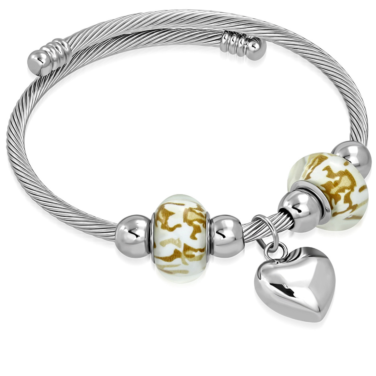 Monogram Charm Bracelet Engraved Pendant and Pearl Bracelet in Brushed Silver or Gold Personalized Jewlery