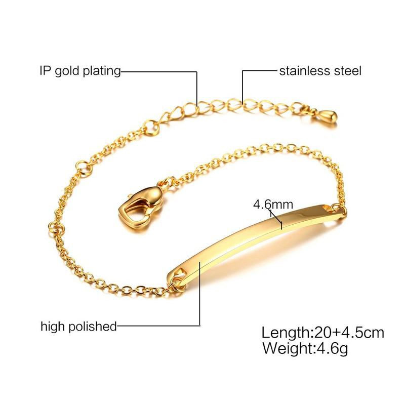 Elegant Gold Plated ID Bracelets For Men And Women