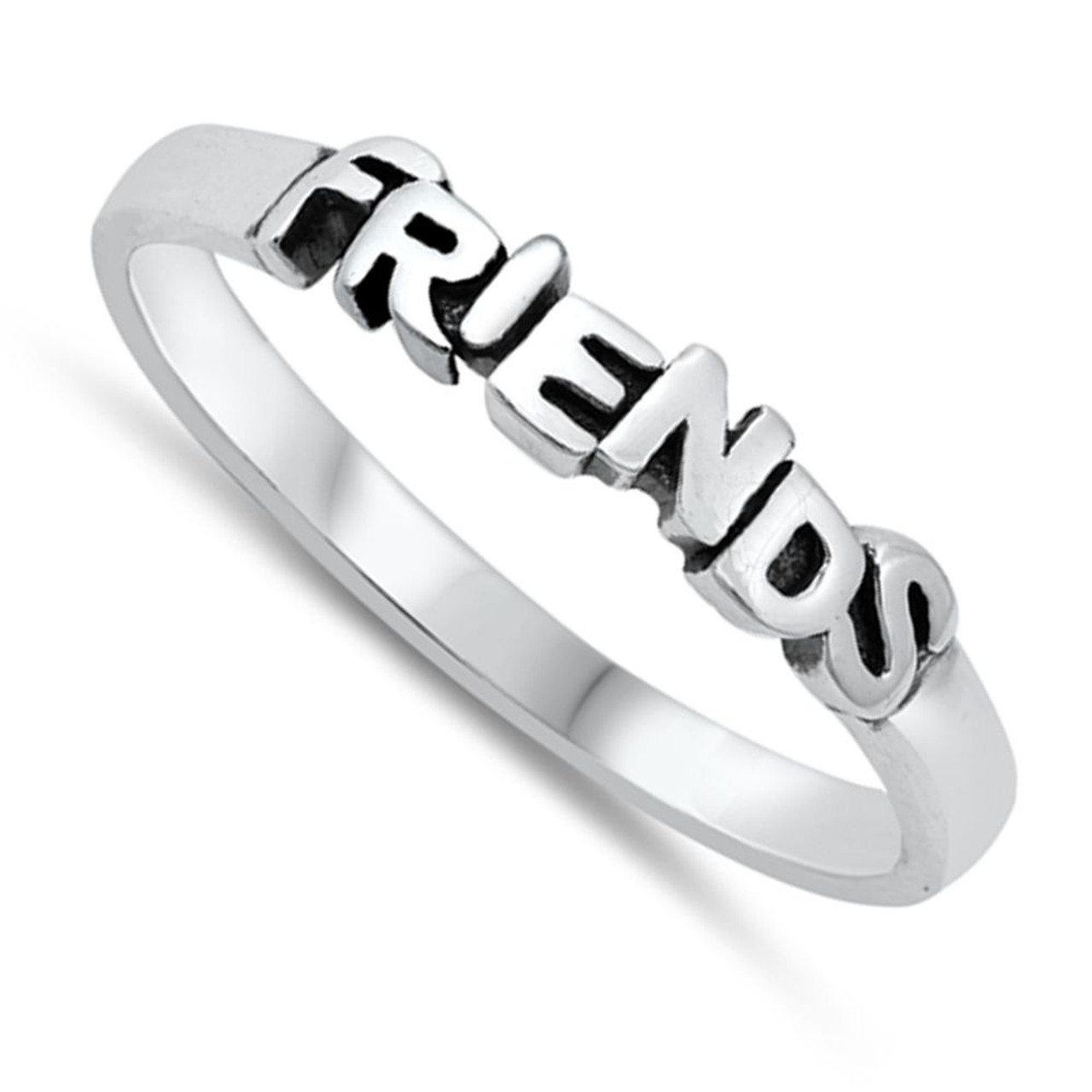 Personalized Sterling Silver Best Friend Rings for Authenticity