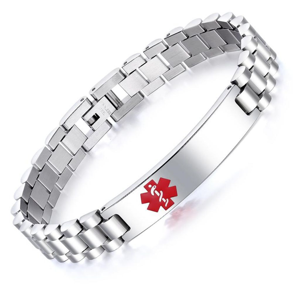 Personalized Quality Stainless Steel Medical ID Bracelet -Free
