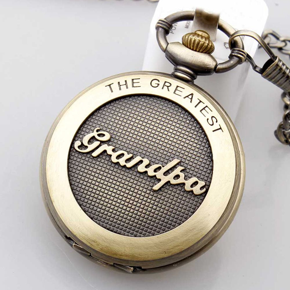 The Greatest Grandpa Quartz Antique Pocket Watch