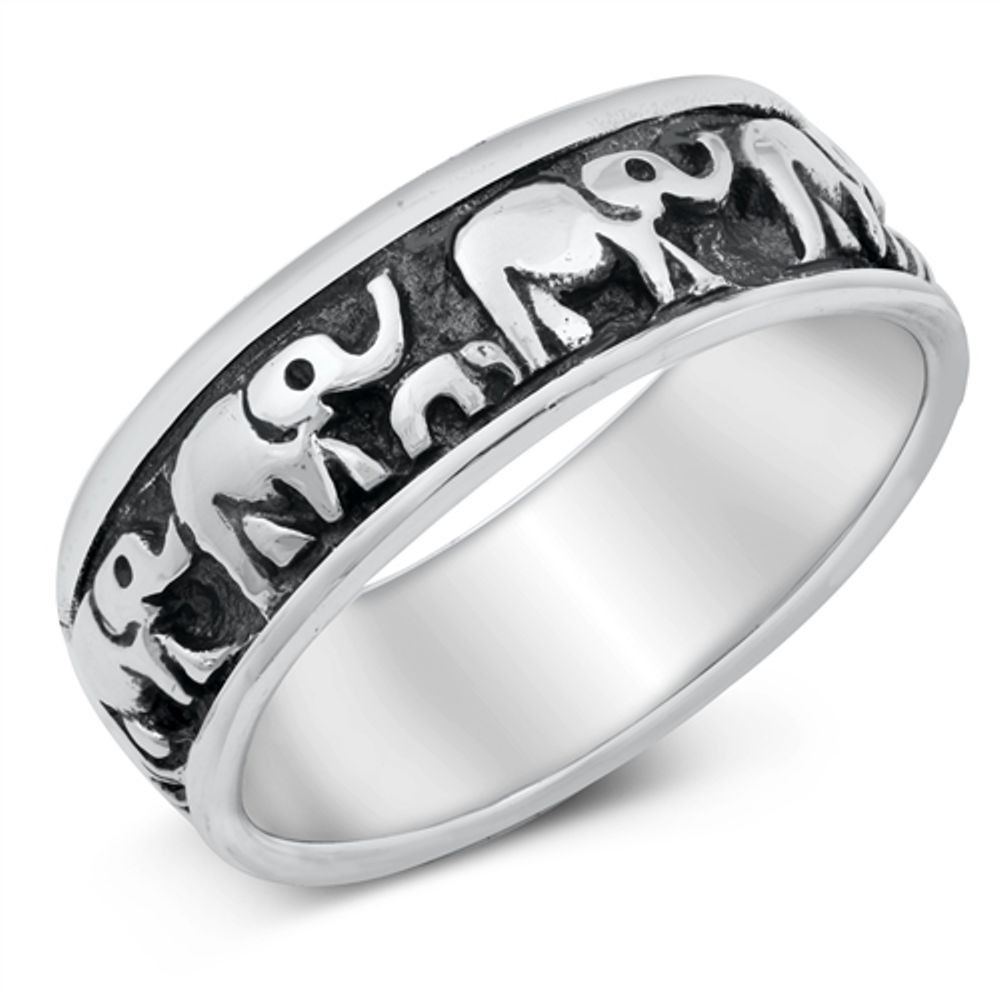 Sterling Silver Elephant Ring Gift