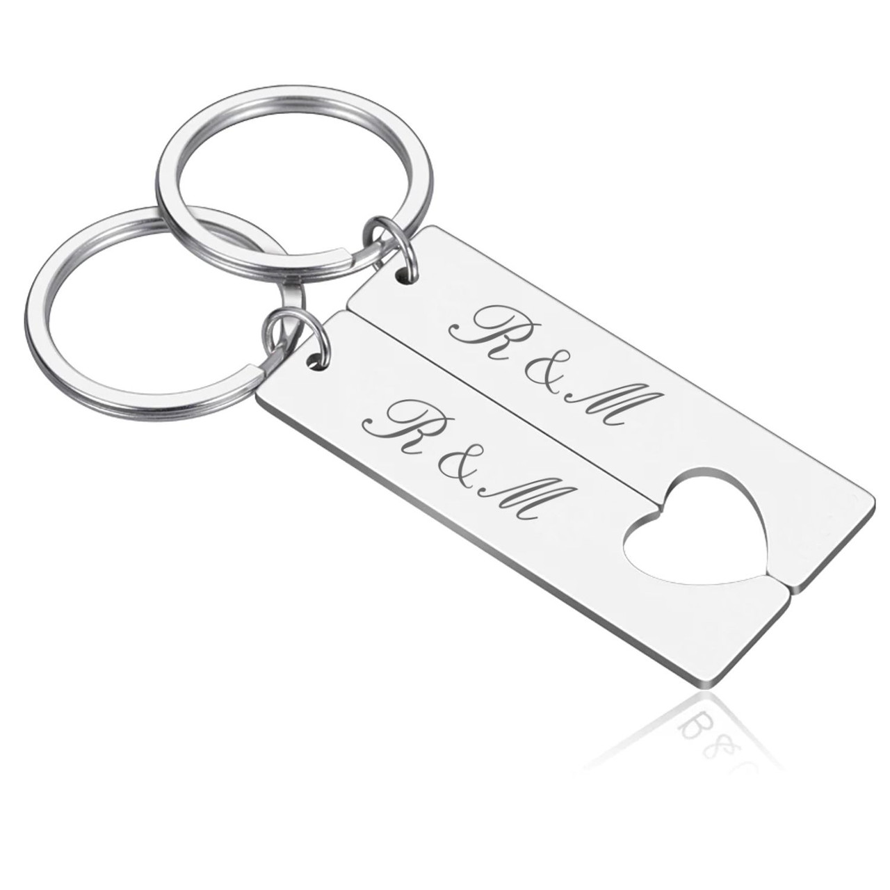 Quality Stainless Steel His & Her Custom Keychain