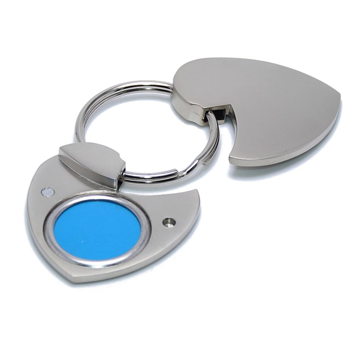 Personalized Quality All Metal Heart Locket Keychain