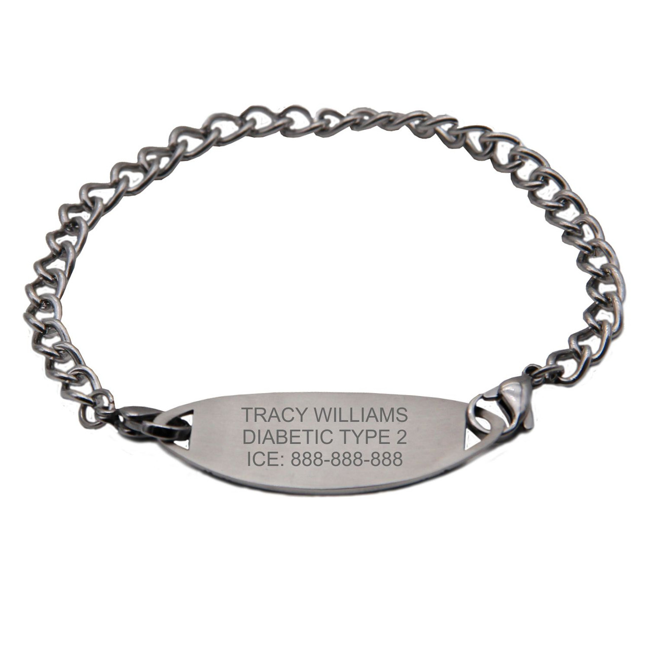 Personalized Quality Medical Alert ID Bracelet - ForeverGifts.com
