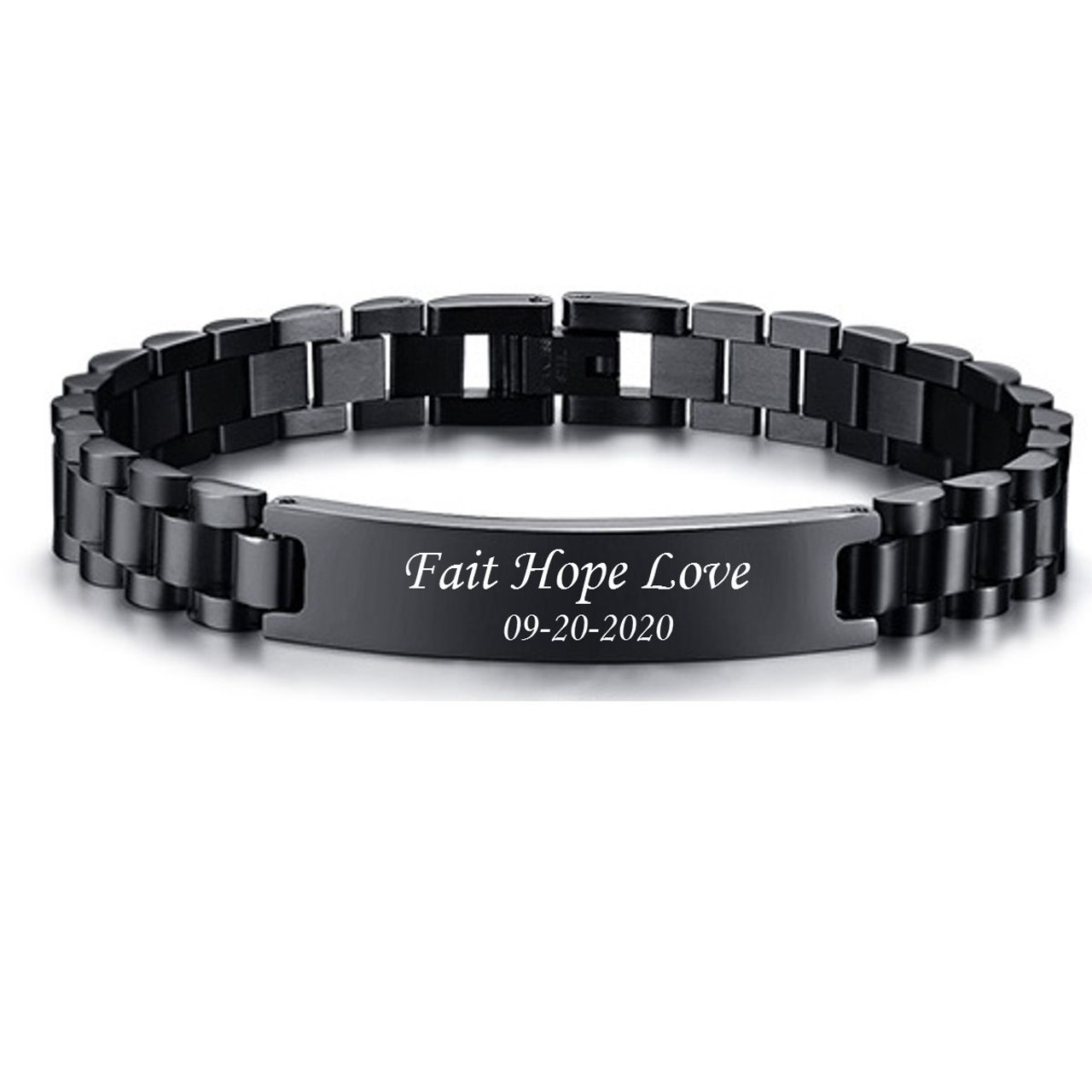 Stainless steel id bracelets Clearance