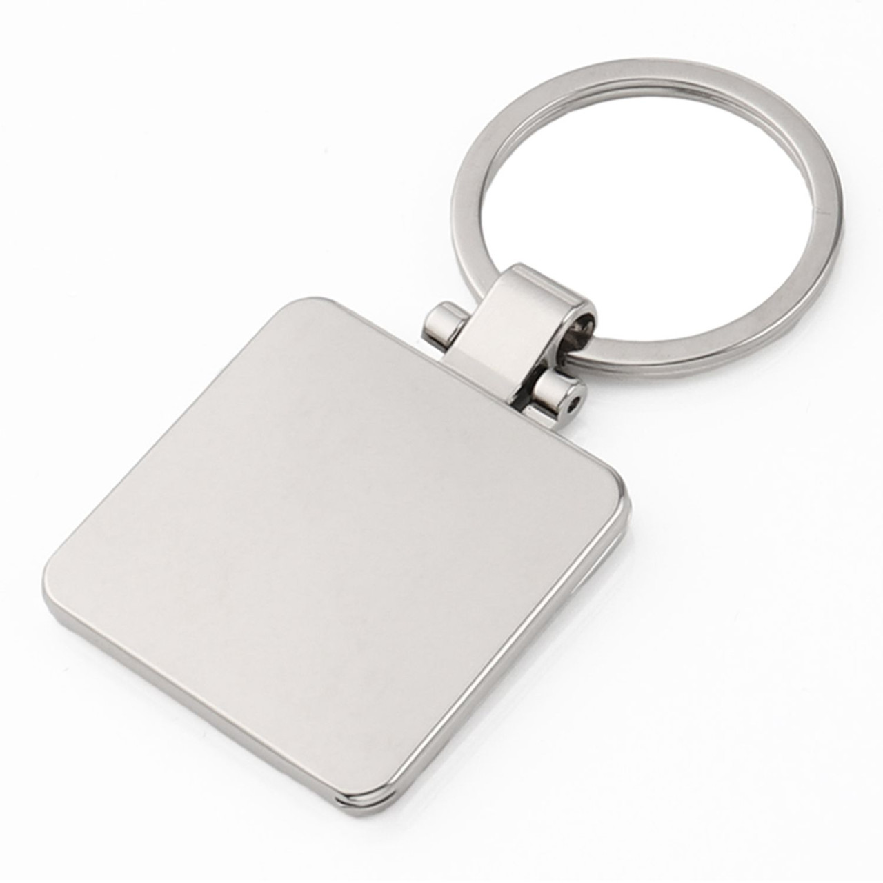 Personalized Quality Square-Shape Metal Photo Keychain