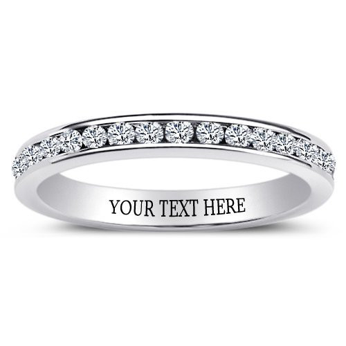 Sterling Silver Eternity Ring with Clear CZ