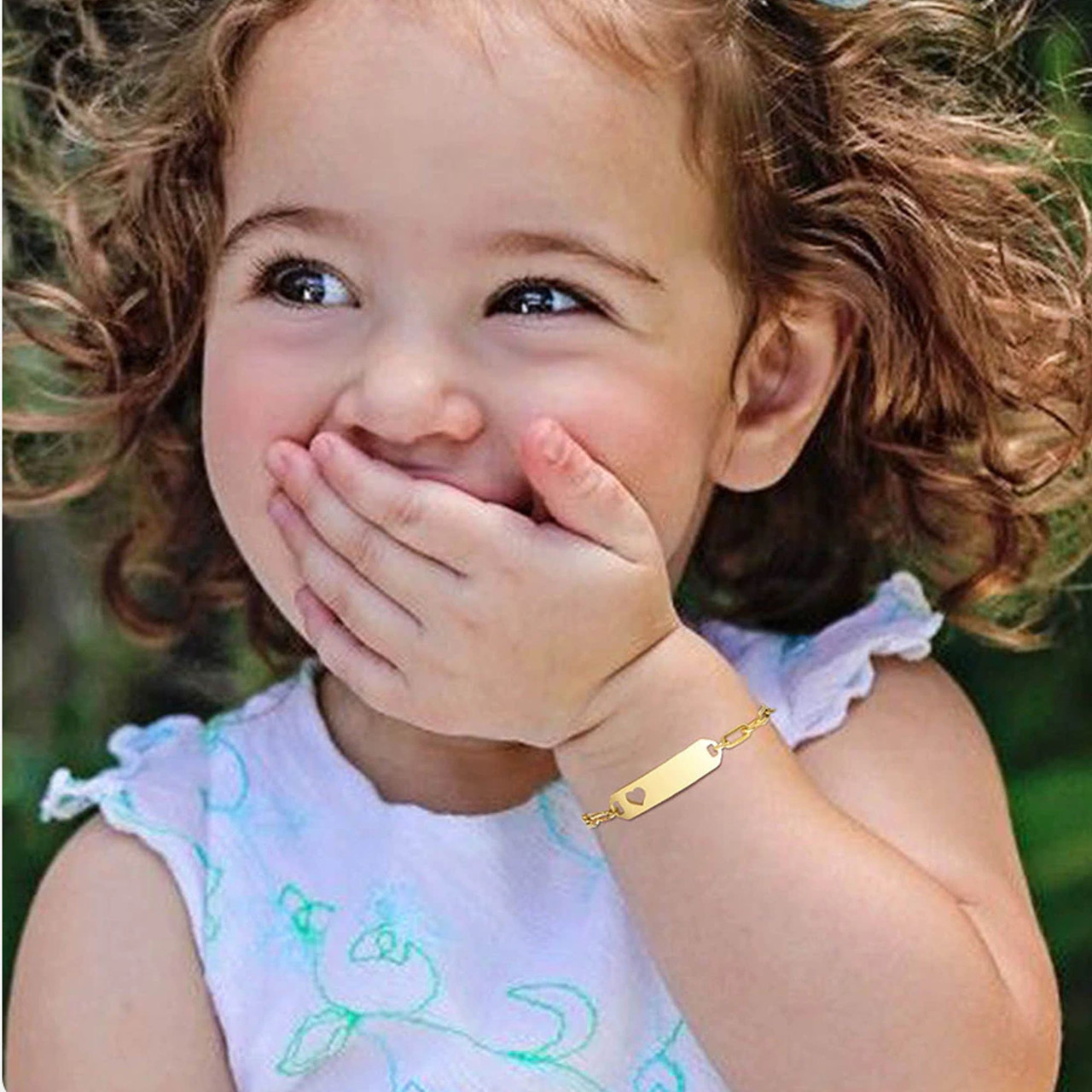 Personalized Quality Stainless Steel Kids Baby ID Bracelet