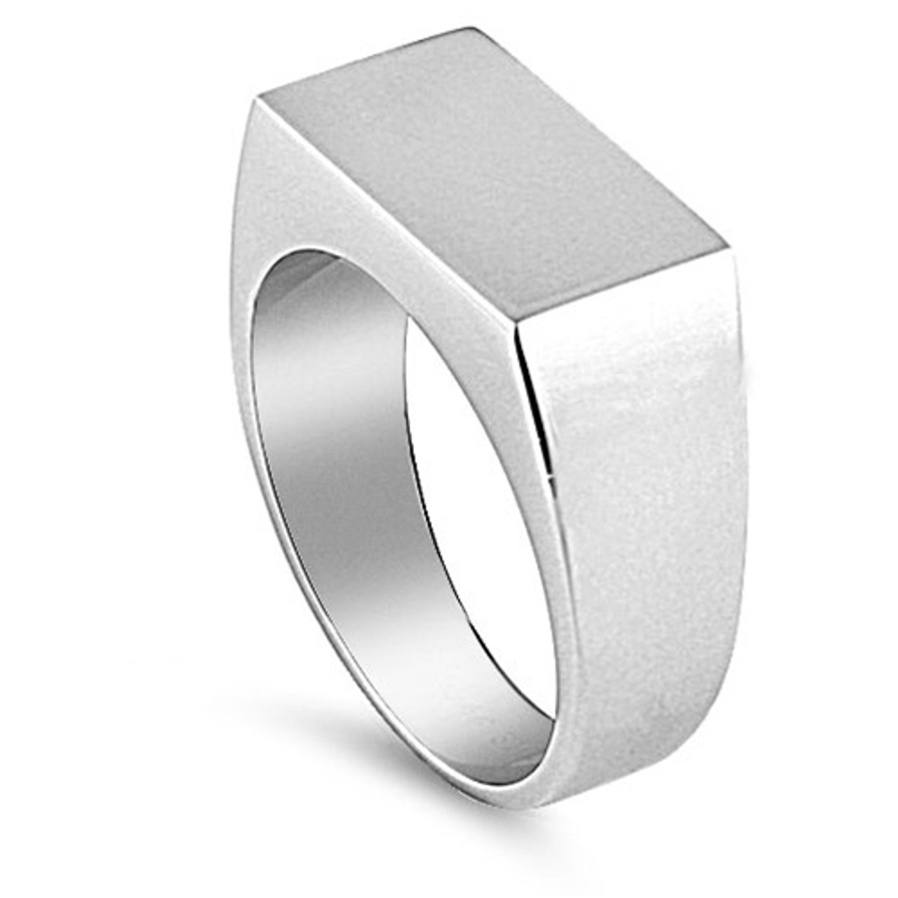 stainless steel signet ring