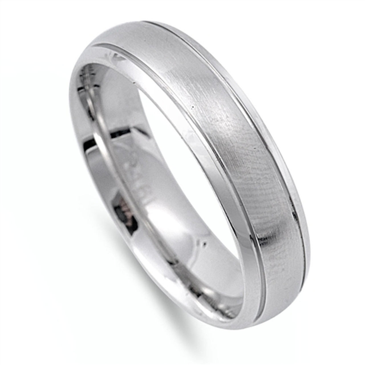 6mm Stainless Steel 2-tone Ring - Free Engraving - ForeverGifts.com