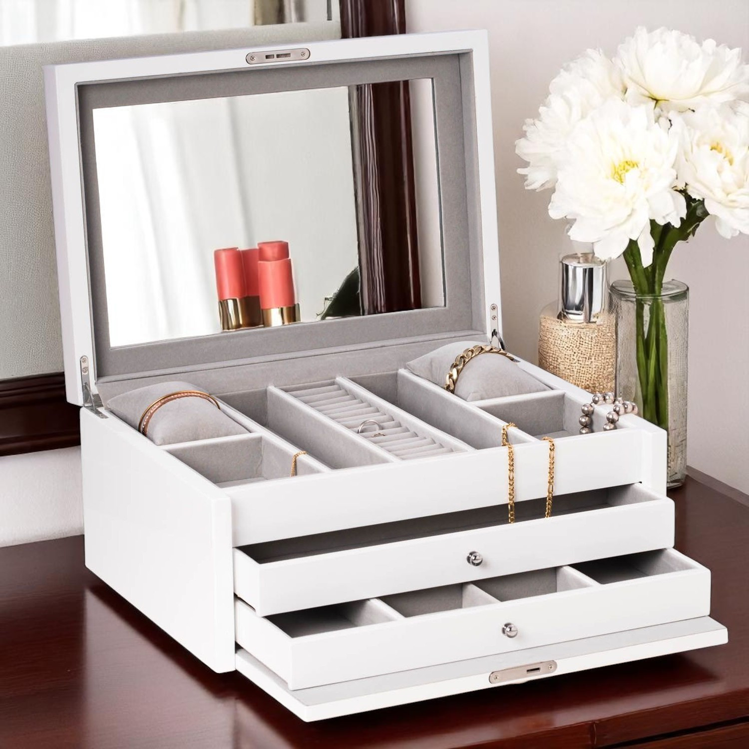 Bey-Berk Leighton Jewelry Chest - Thumbnail 5