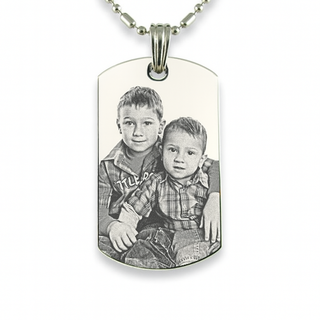 Personalized Dog Tag Pendant Stainless Steel Photo