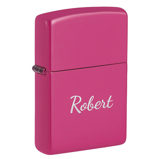 Personalized Classic Hot Pink Finish Genuine Zippo Lighter