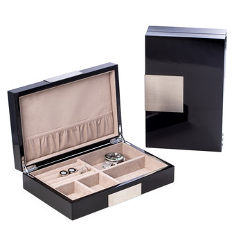 Personalized Wooden Box With Lock Mens Valet Box Gift for Dad 