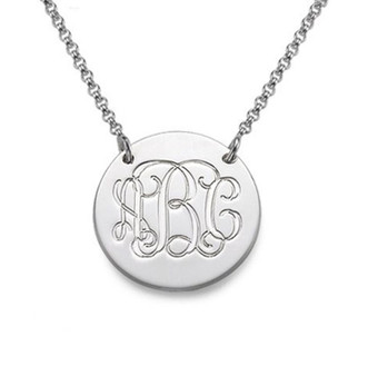 Customized Monogram Pendant Necklace, Personalized Engraved Jewelry Initial  Circle Charm Necklace, Bridesmaid Gifts, Best Friend, Sister Necklace