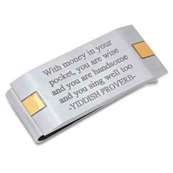 Yiddish Proverb Money Clip