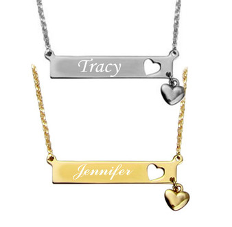 Personalized Name Bar Pendant