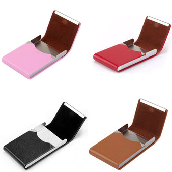 Personalized Quality Leatherette & Stainless Steel Cigarette Case/ Card Holder