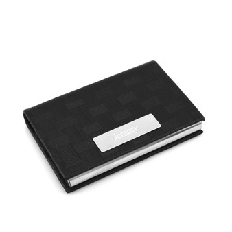 Quality Magnetic Leatherette Business Card Holder