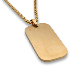 Quality Stainless Steel Gold Tone  Serenity Prayer Medical Alert ID Tag