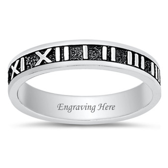 Roman numerals ring