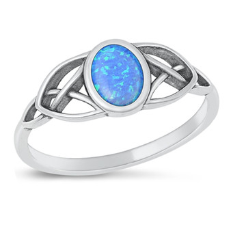 Quality 925 Sterling Silver Celtic Ring With Stone