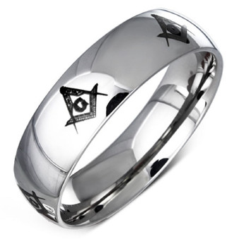 Personalized Stainless Steel Masonic Ring