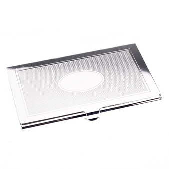 Personalized Silver Plated Business Card Holder