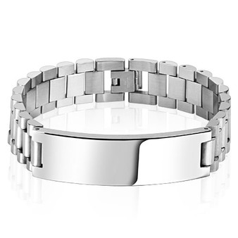 Large Quality Stainless Steel Bracelet - Free Engraving