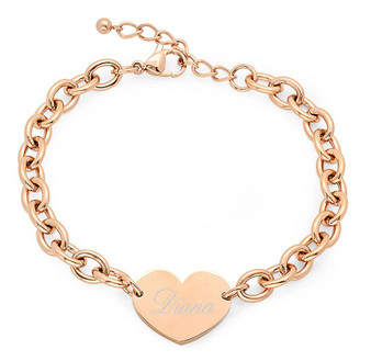 Custom Heart Charm Bracelet