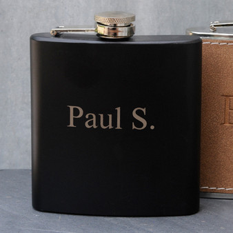 engraved flask