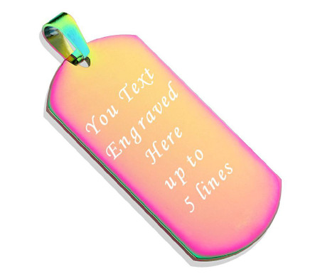 rainbow dog tag