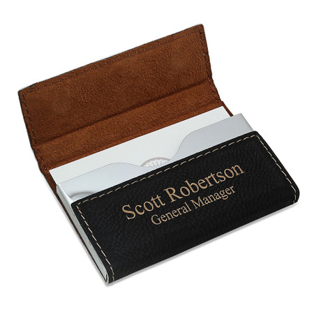 engraved business card holder