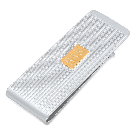 Personalized Stainless Steel Two Tone Luxury Money Clip - Free Engraving