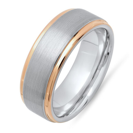 gold and silver tungsten ring