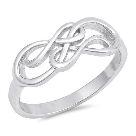 Women's Brushed Sterling Silver Infinity Symbol Ring - Into Infinity |  NOVICA