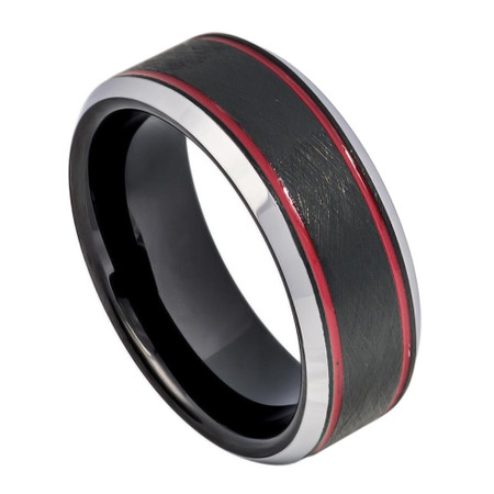 Engraved Tungsten Ring