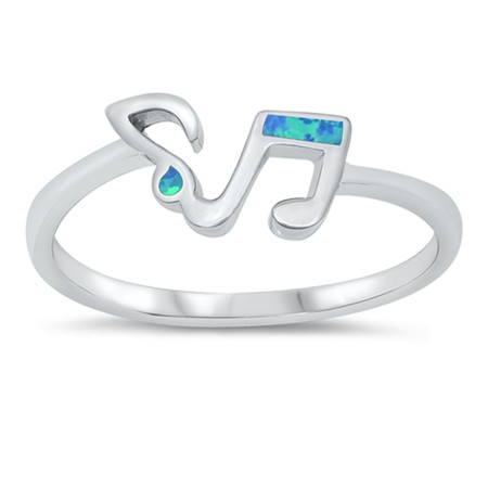 Sterling Silver Blue Lab Opal