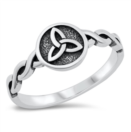 Personalized 925 Sterling Silver Ring - Triquetra