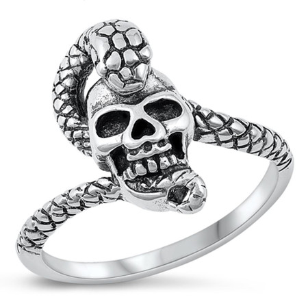 Snake and Skull Ring