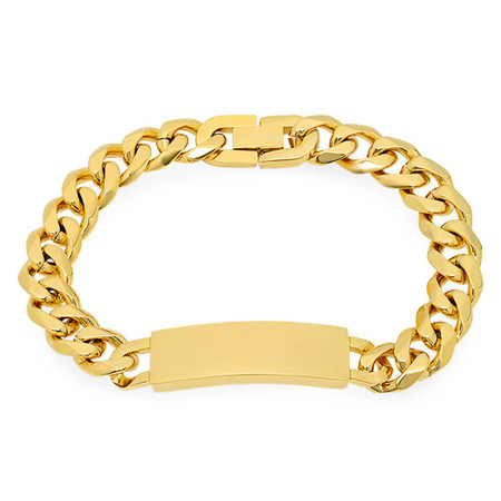 Quality Stainless Steel Gold Color ID Bracelet