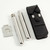 Stainless Steel Cigar Cutter, Flask and Cigar Holder with Leather Case