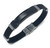 Personalized Black Stainless Steel with Rubber ID Bracelet