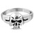 Stainless Steel 2-tone Ghost Skull Face Biker Ring