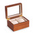 Personalized Cherry Wood 2 Watch Box with Glass Top 