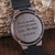 Personalized Black Bamboo Wood Watch with Genuine Black Leather