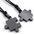Personalized Black Stainless Steel 2-Part Jigsaw Puzzle Couple Pendant