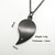 Personalized Stainless Steel Black Broken Heart Pendant for Couples